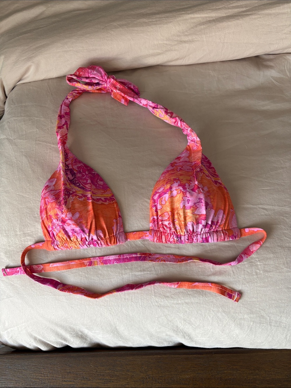 Pink & Orange Ralph Lauren Bikini Top